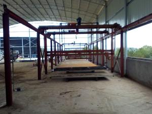 机制水泥漏粪板生产线安装现场