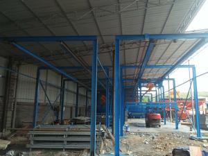 机制水泥漏粪板生产线安装现场